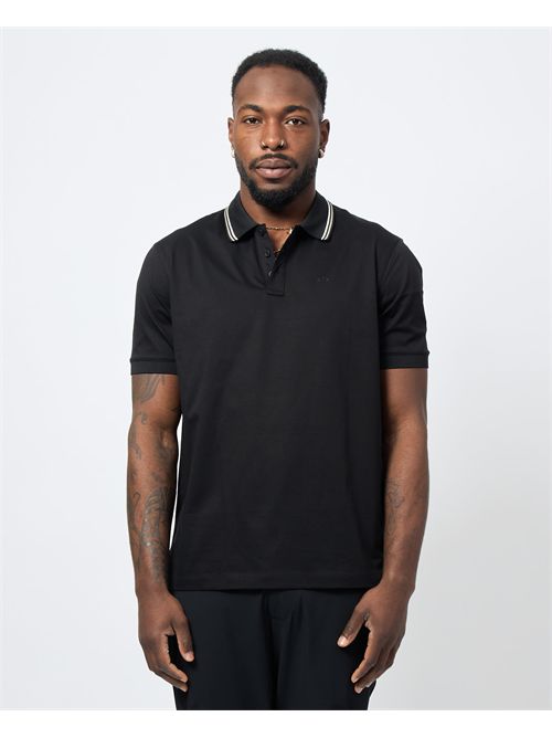 Armani Exchange men's polo shirt with striped collar ARMANI EXCHANGE | XM000466-AF10337UC001